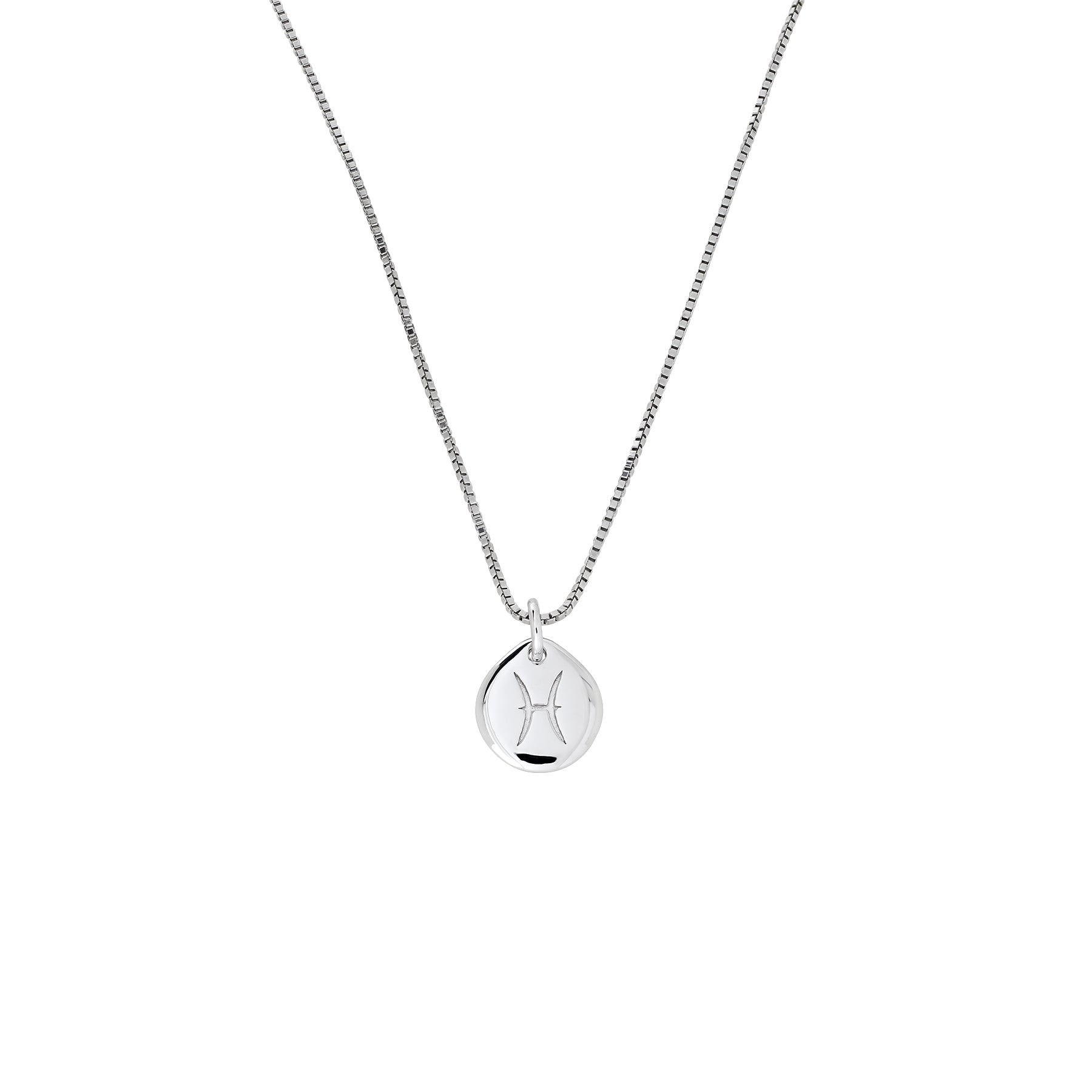 Silver Pisces Zodiac Pendant