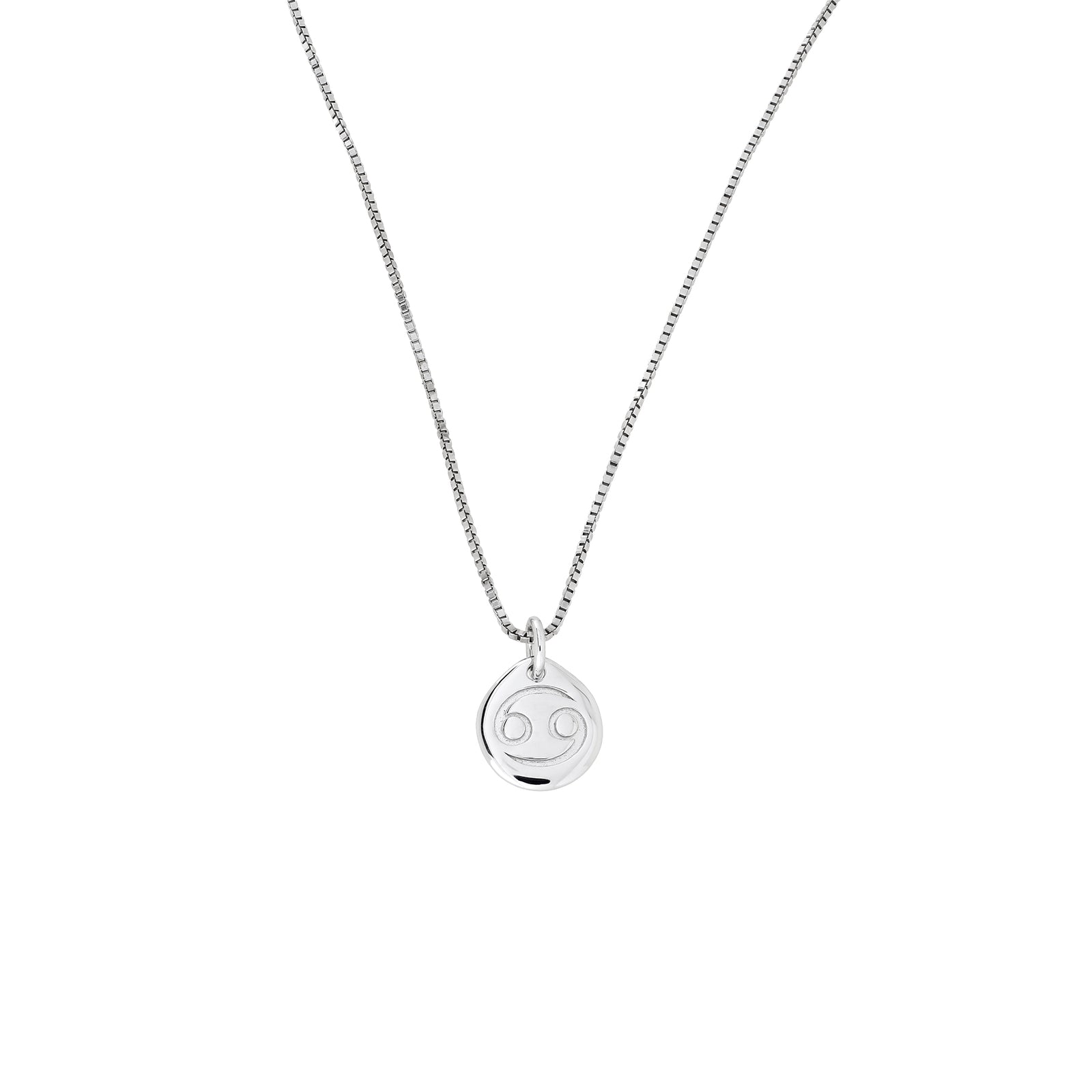 Silver Cancer Zodiac Pendant