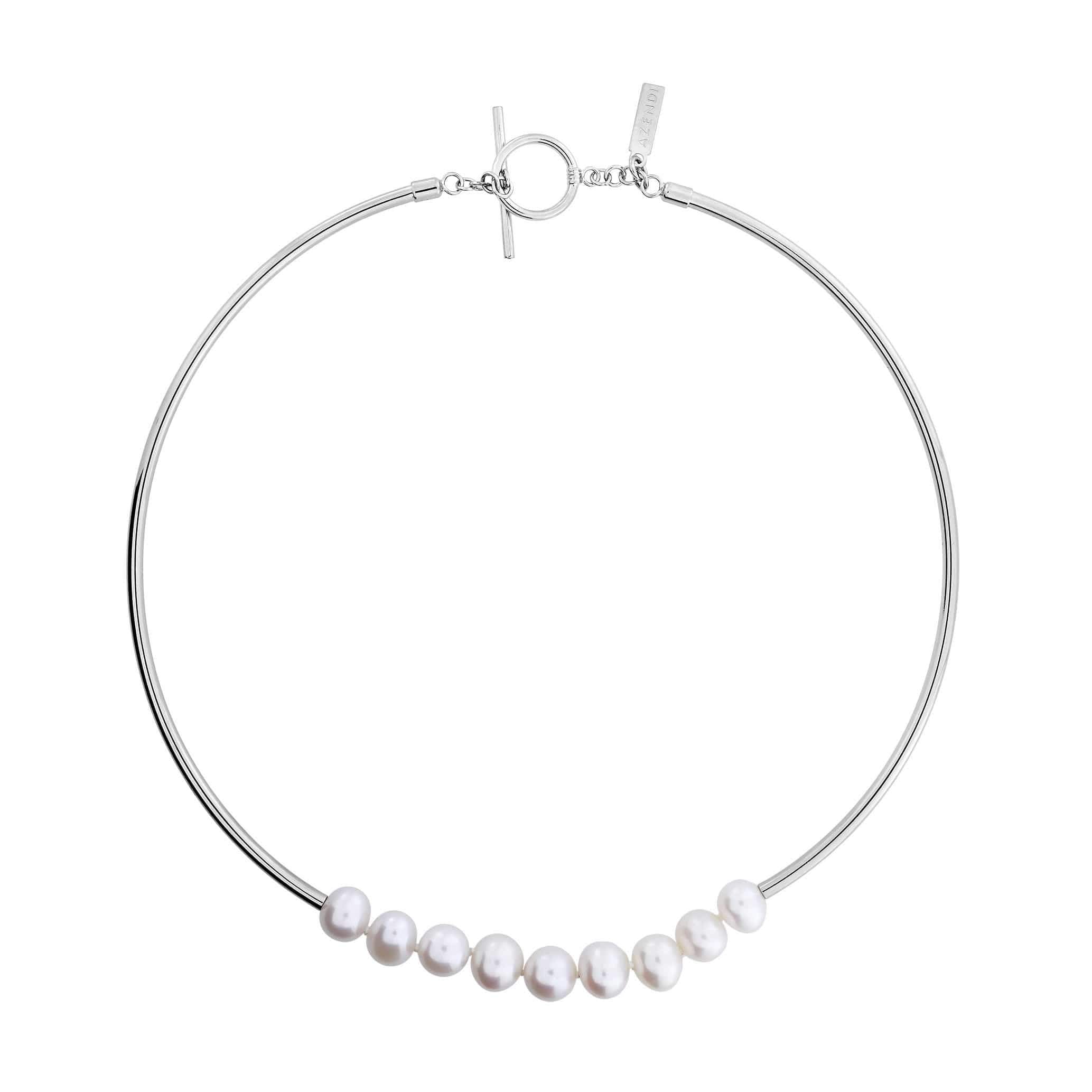 Freshwater Pearls T-Bar Necklace