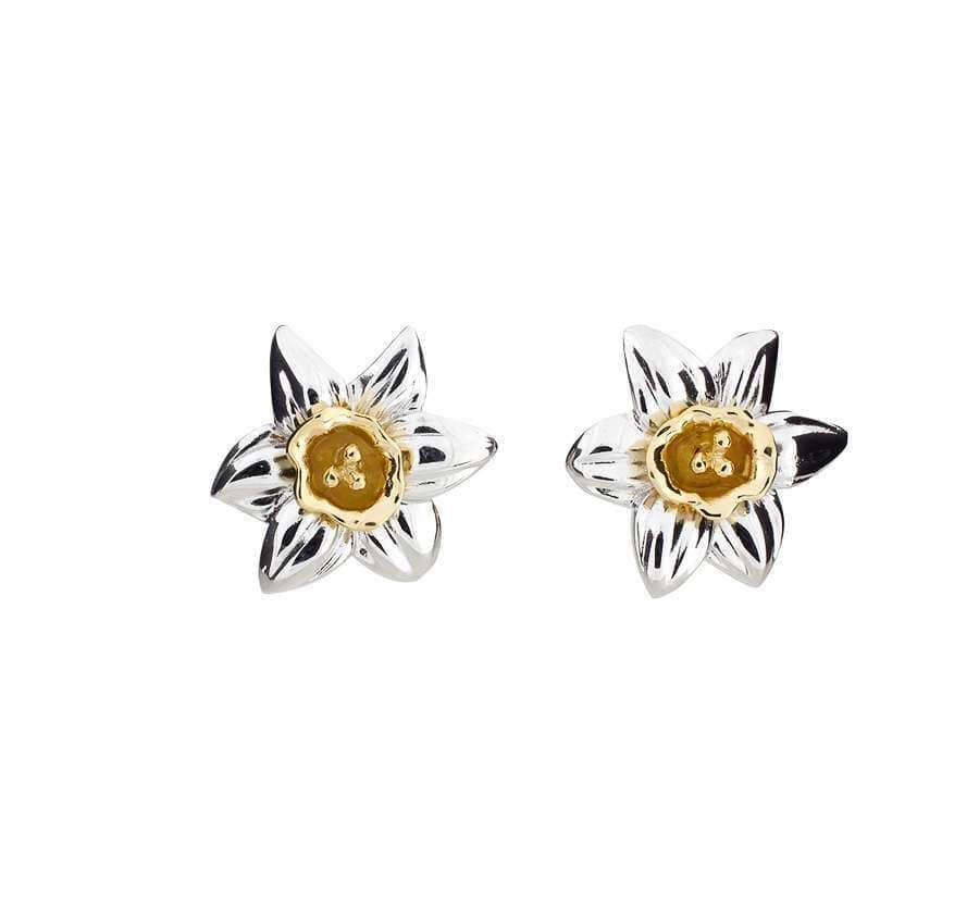 Narcissus December Birthday Flower Earrings