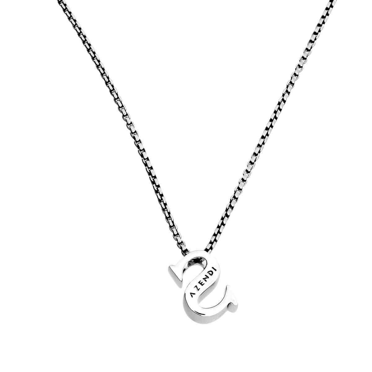 Letter S Silver Diamond Pendant