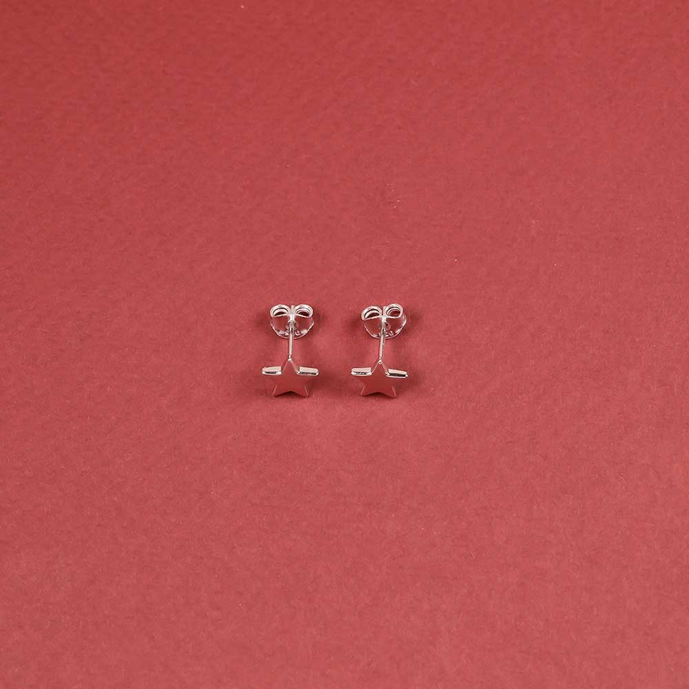 Little Star Stud Earrings - Silver