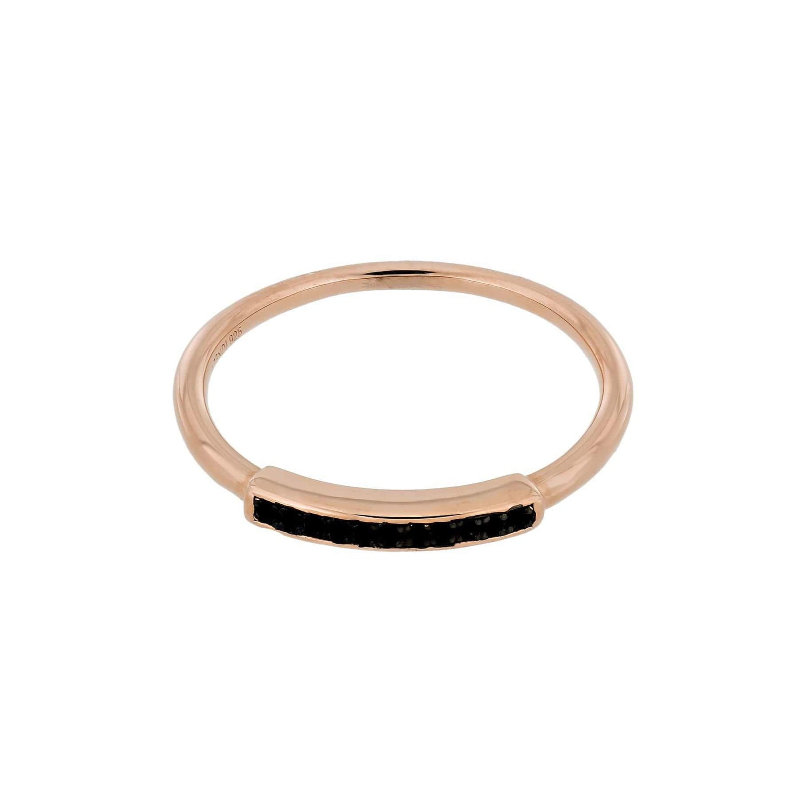 Midnight Rose Gold Vermeil Bar Ring