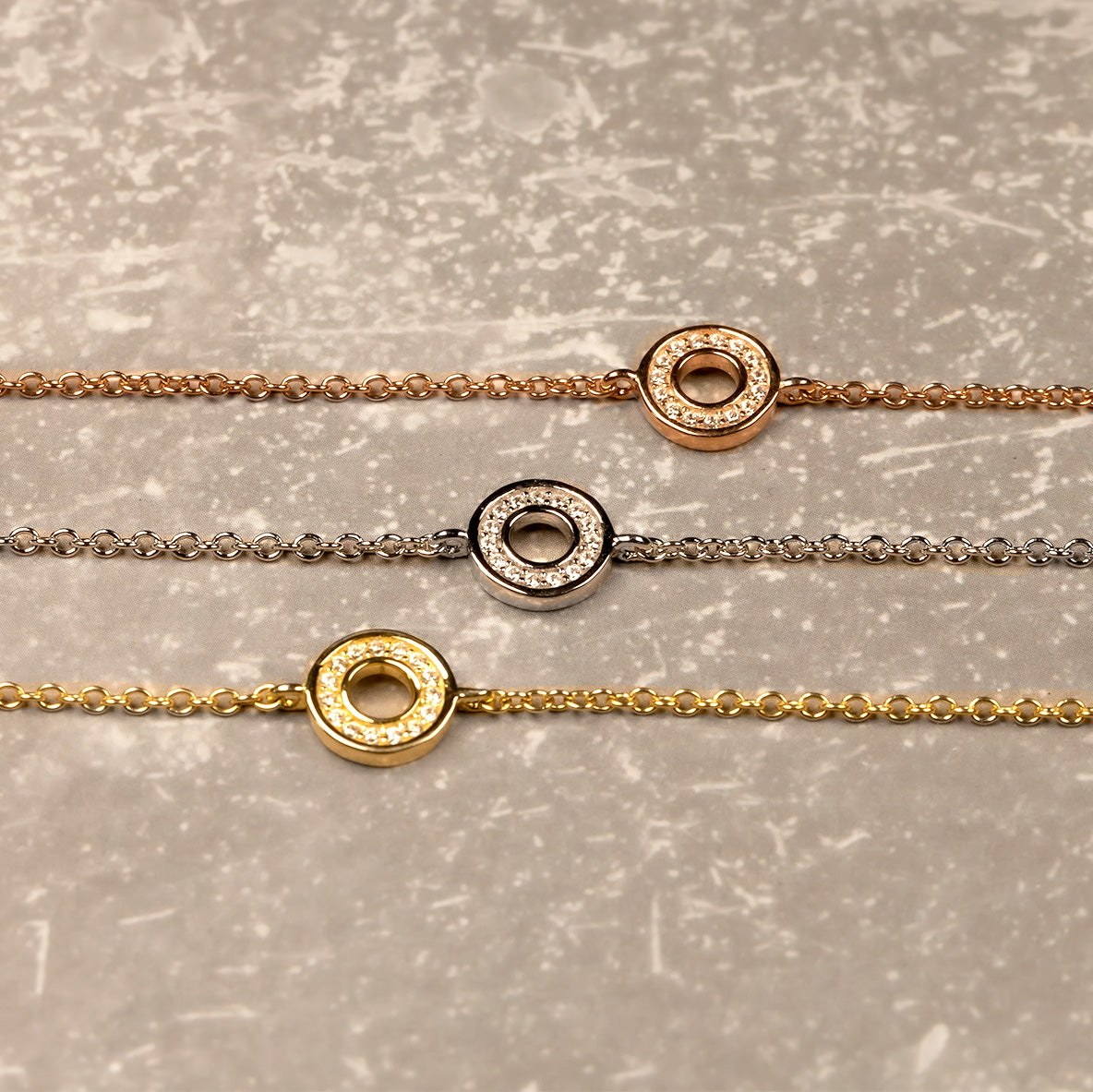 Pavé Open Circle Bracelet