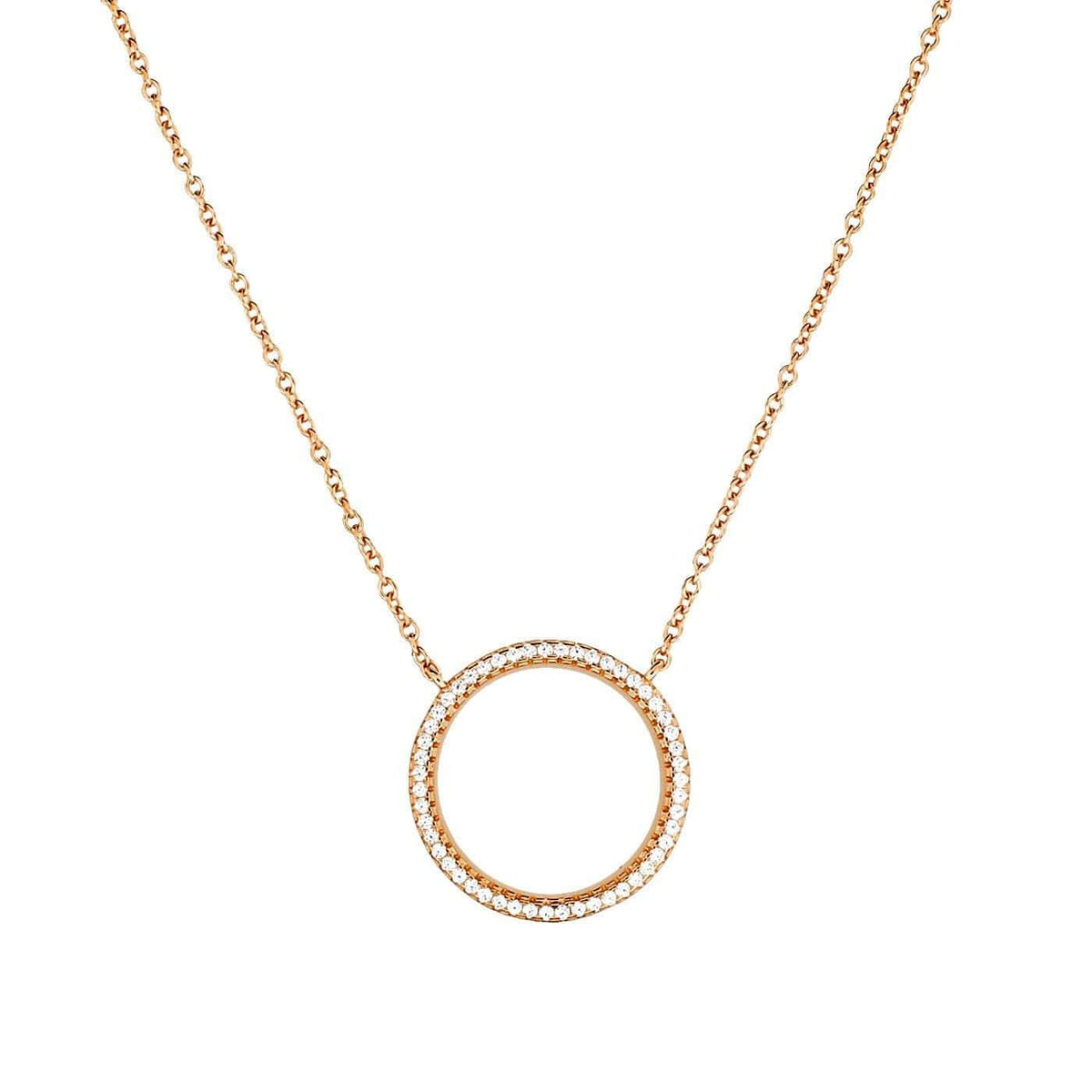 Pavé Open Circle Necklace