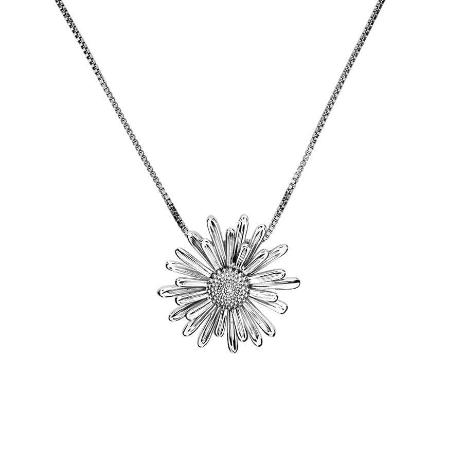 Michaelmas Daisy September Birthday Flower Pendant