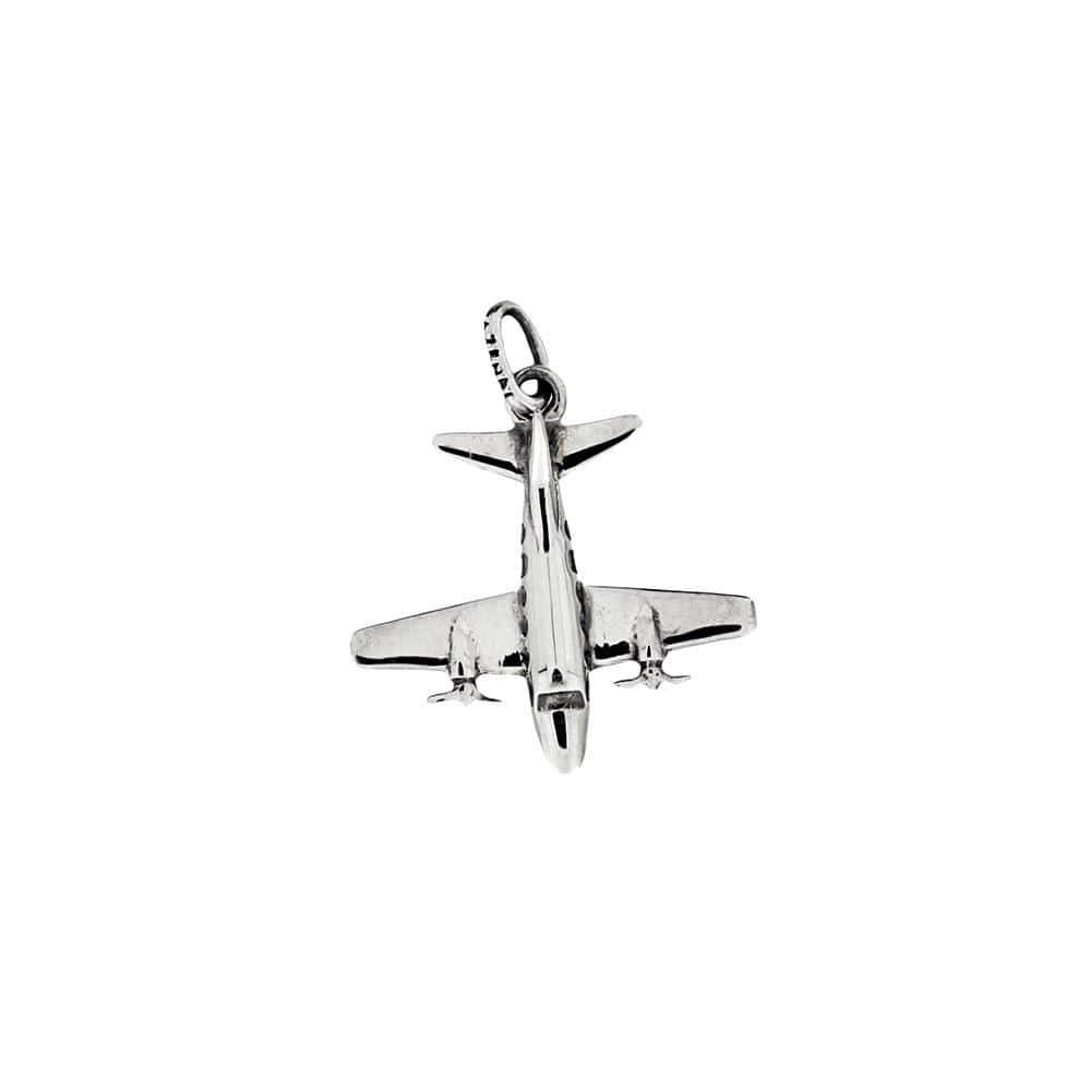 Silver Aeroplane Charm
