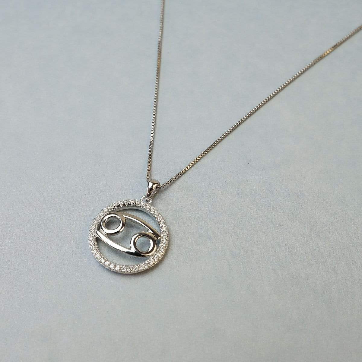 Silver Cancer Zodiac Pendant