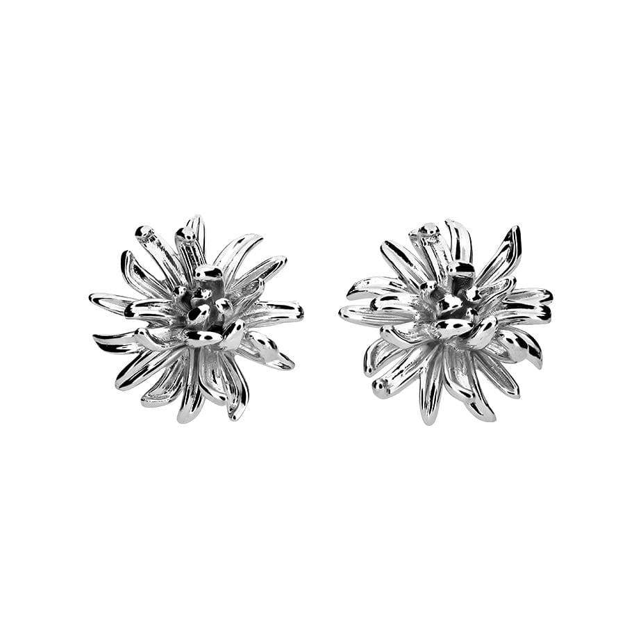 Chrysanthemum November Birthday Flower Earrings