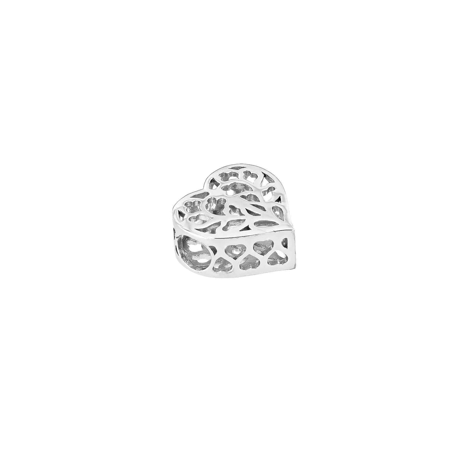 Silver Heart of Yorkshire Bead Charm