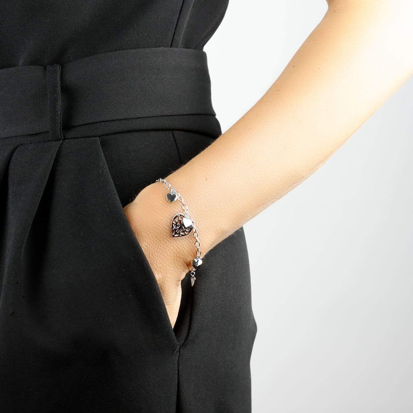 Silver Heart of Yorkshire T-Bar Bracelet