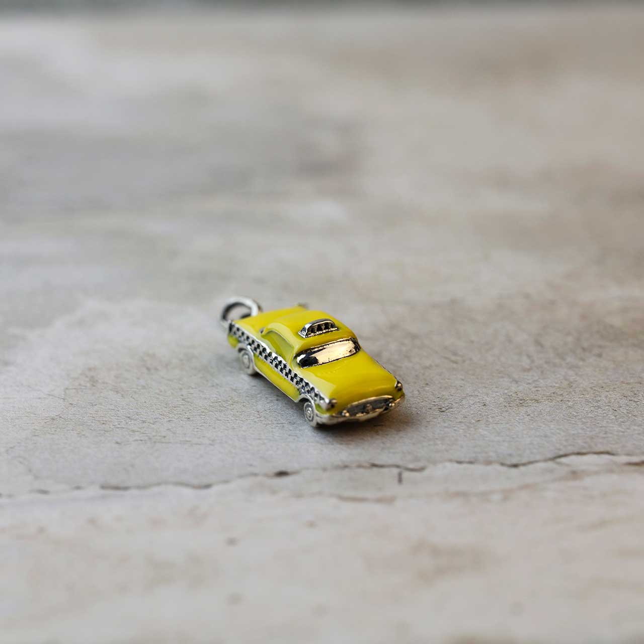 Silver New York Taxi Charm