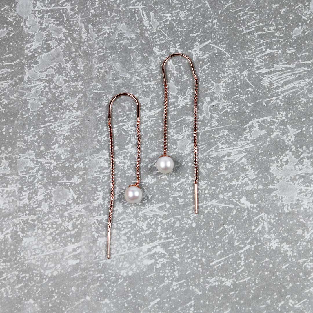Single Pearl Threader Earring