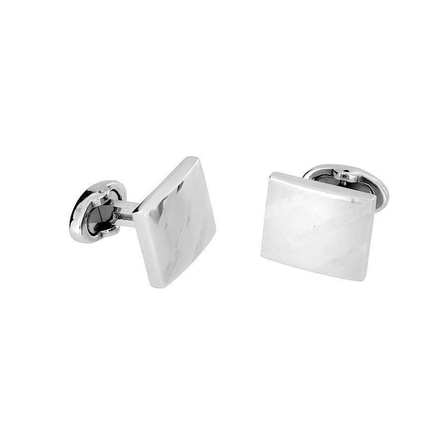 Steel Diagonal Stripes Cufflinks