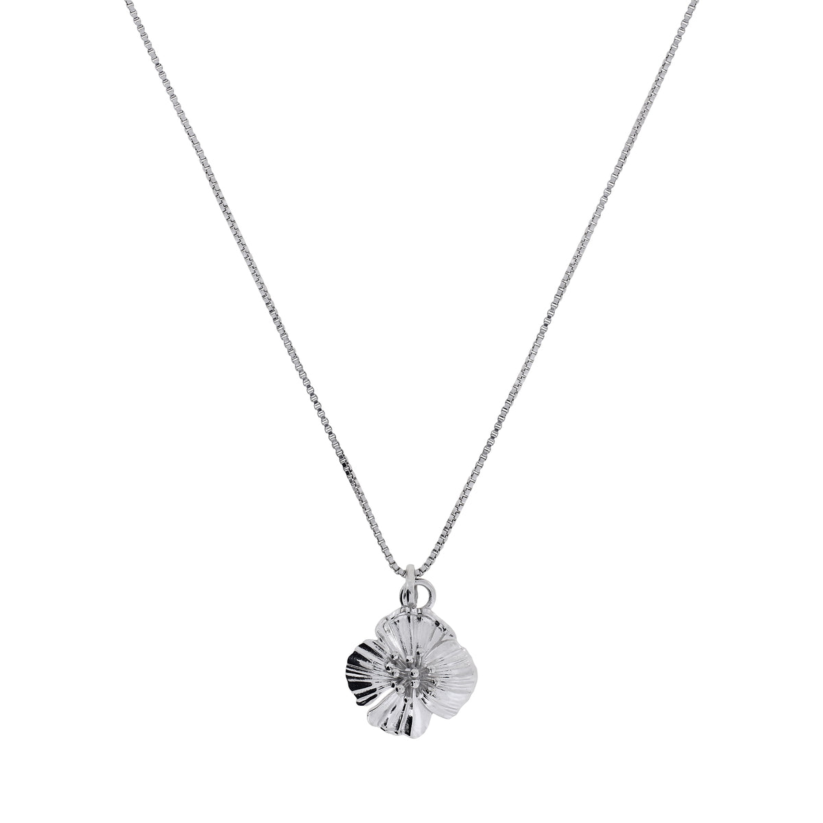 Silver Mini Poppy Pendant