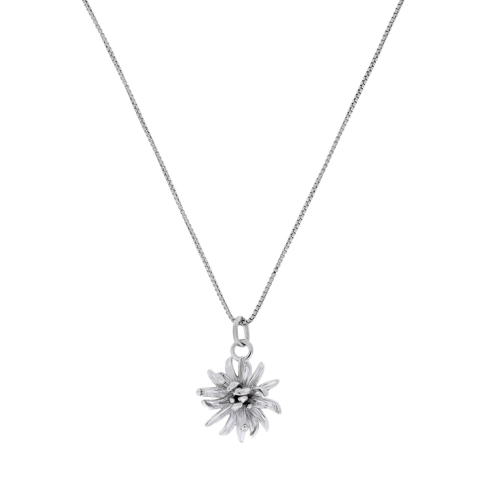 Silver Mini Chrysanthemum Pendant