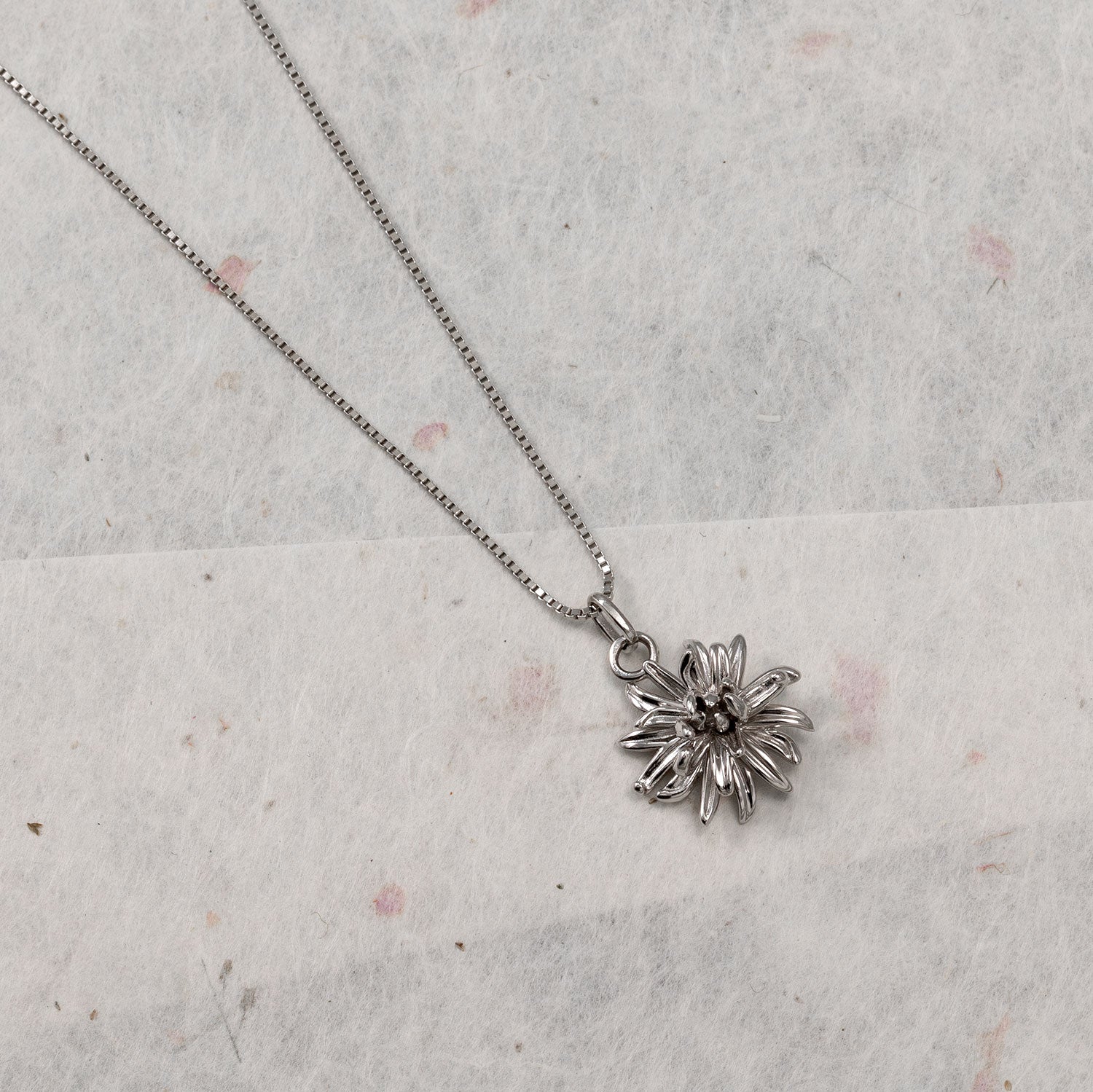 Silver Mini Chrysanthemum Pendant