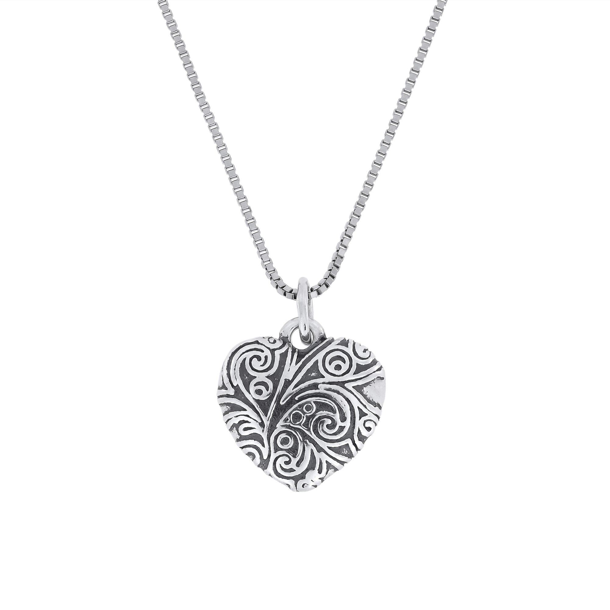 Silver Filigree Heart Pendant