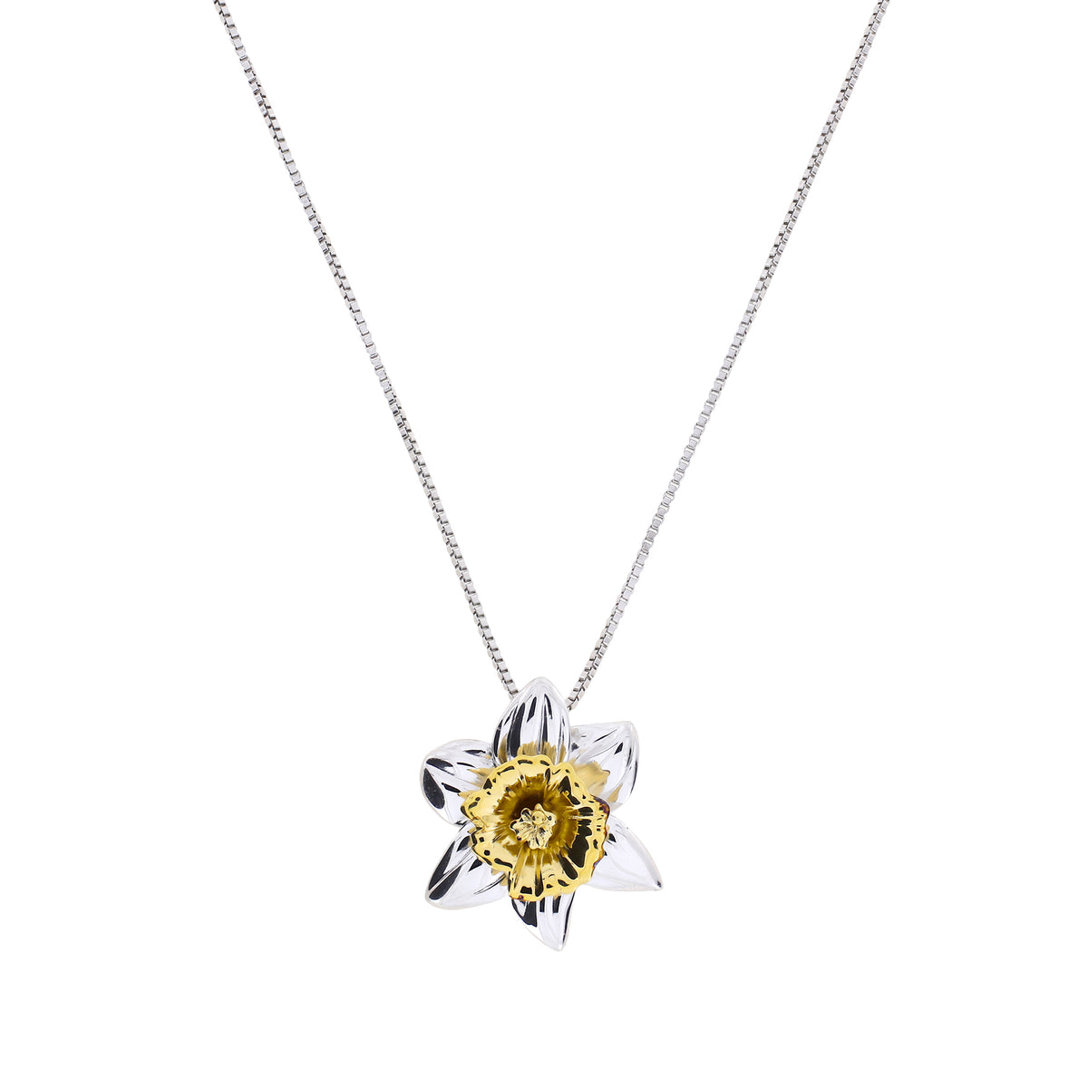 Daffodil March Birthday Flower Pendant