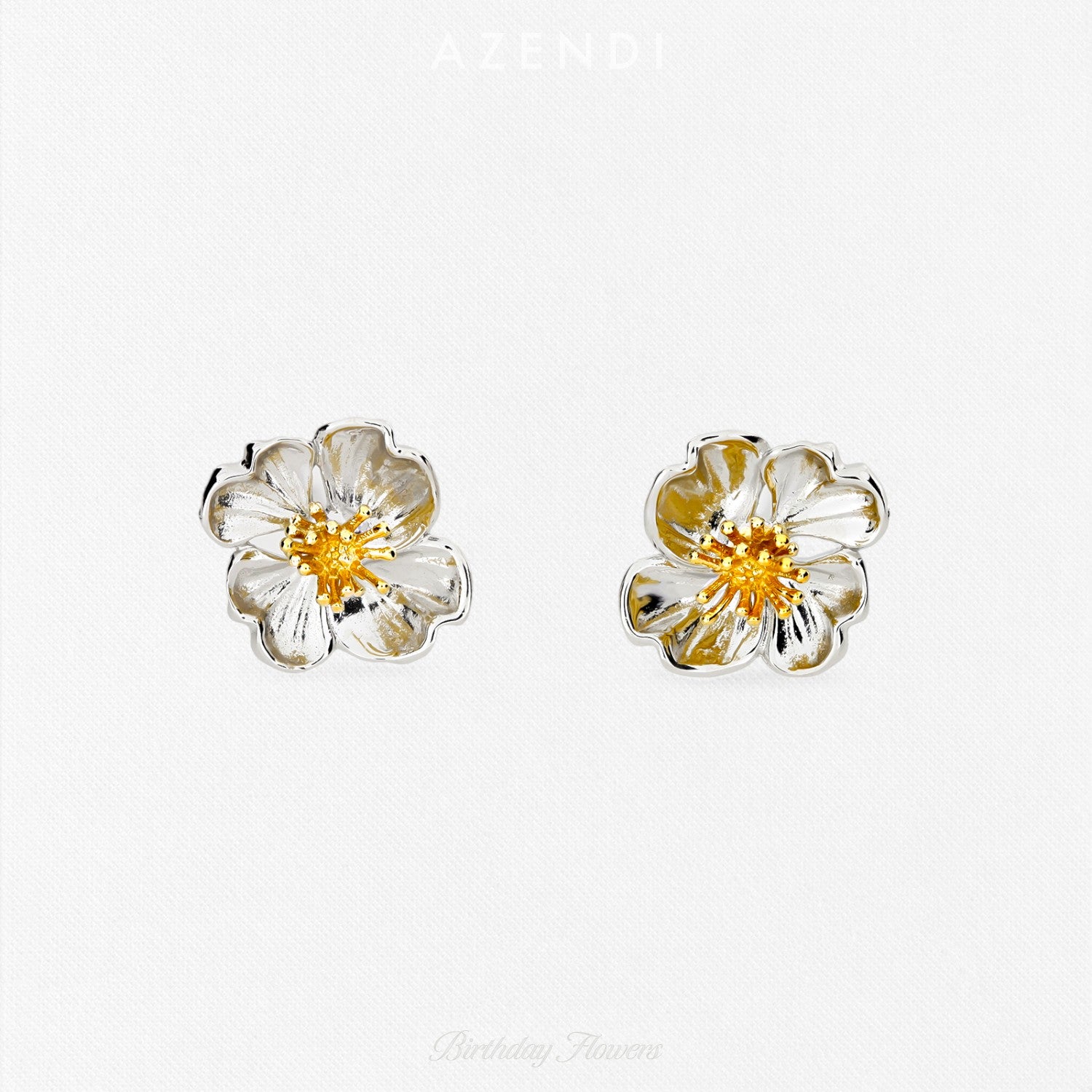 Primrose February Birthday Flower Earrings