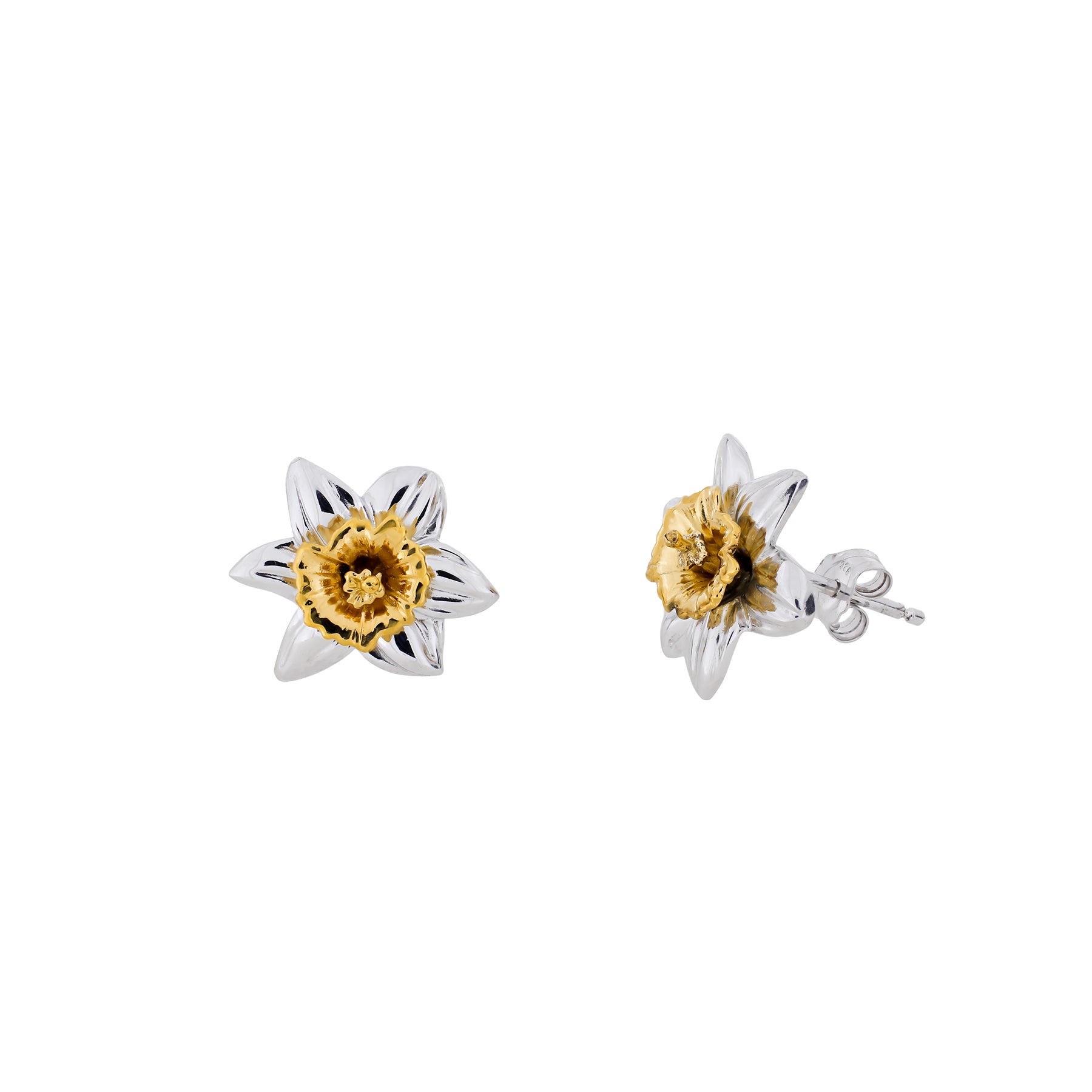 Daffodil March Birthday Flower Earrings