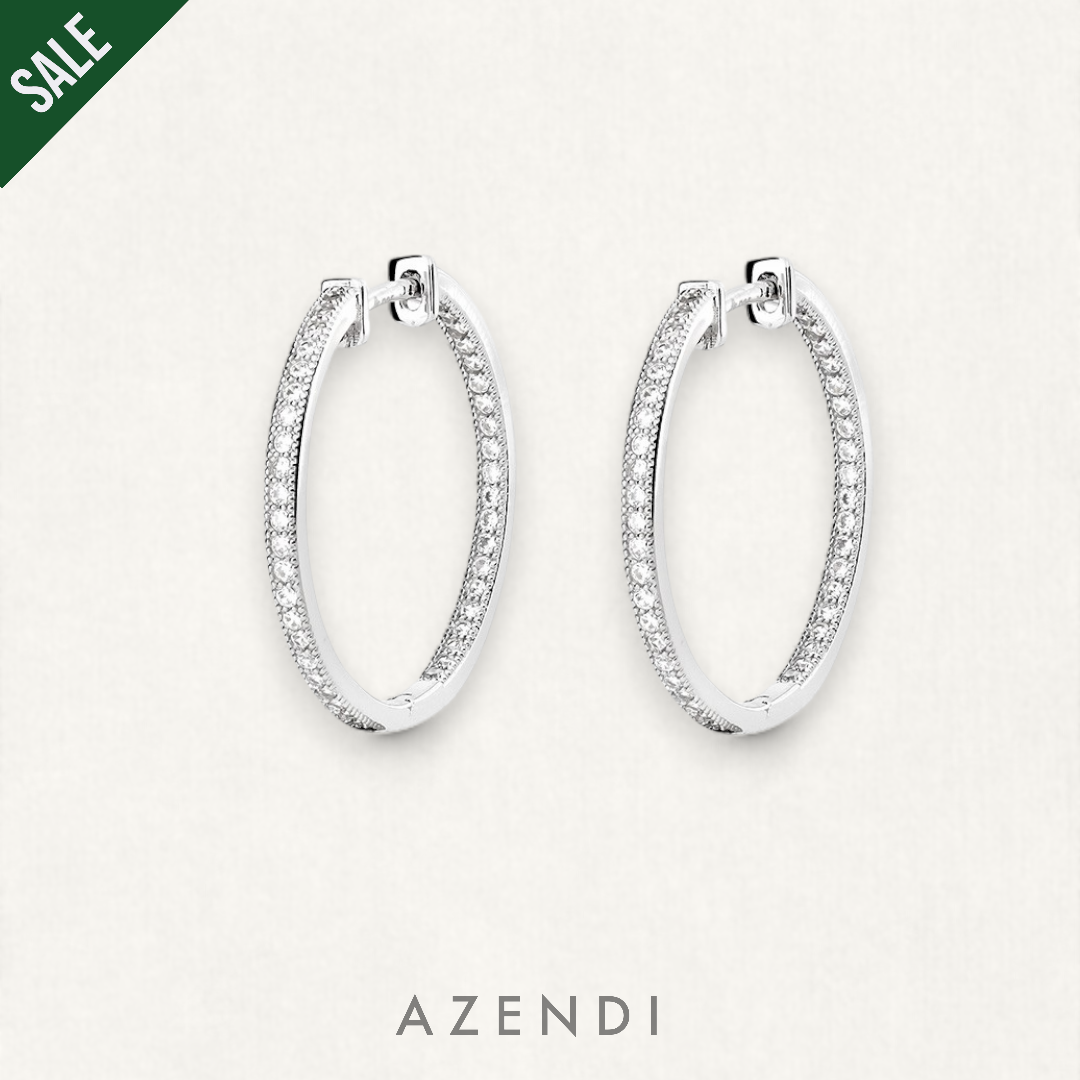 Pavé Hinged Hoops