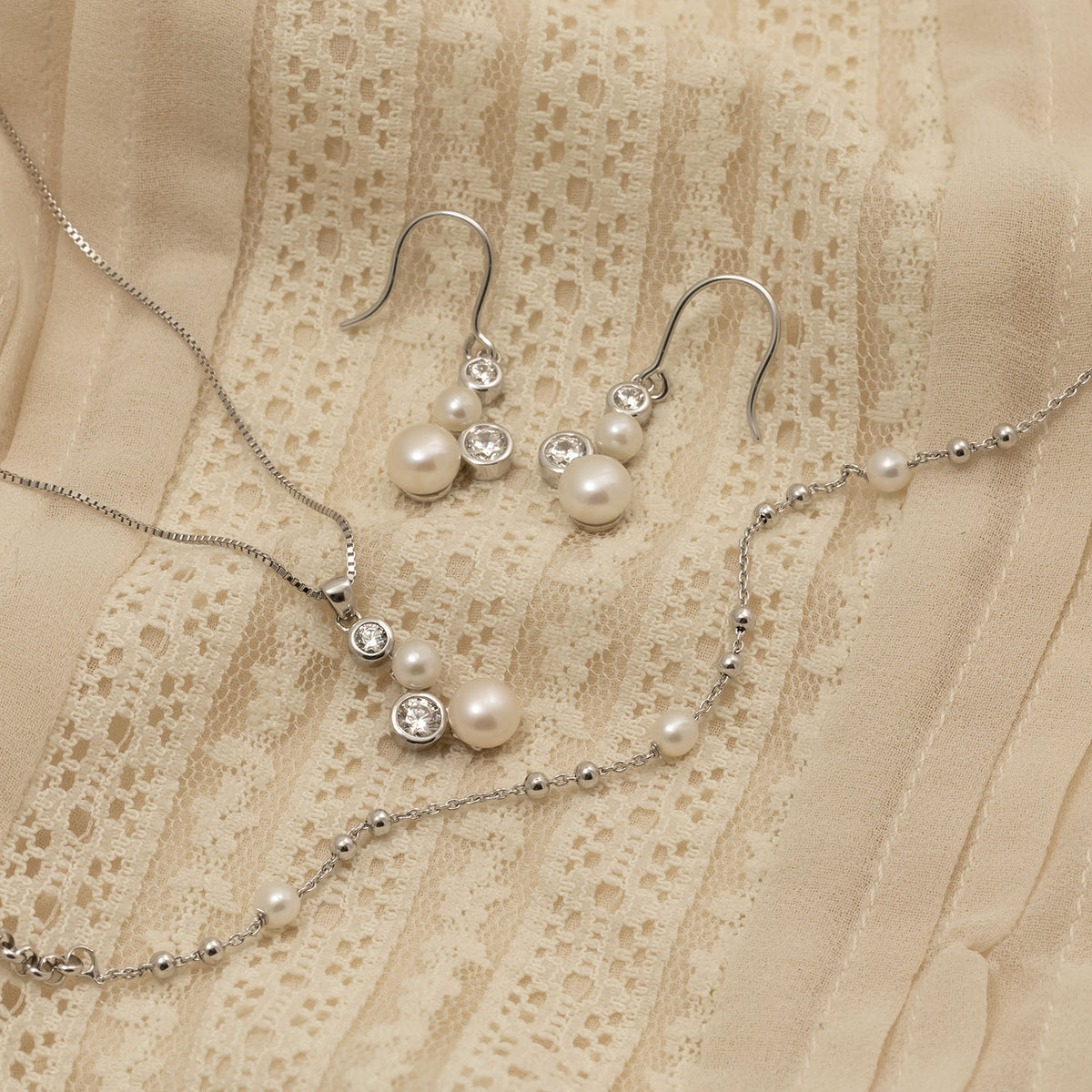 Pearl Cascade Drop Earrings