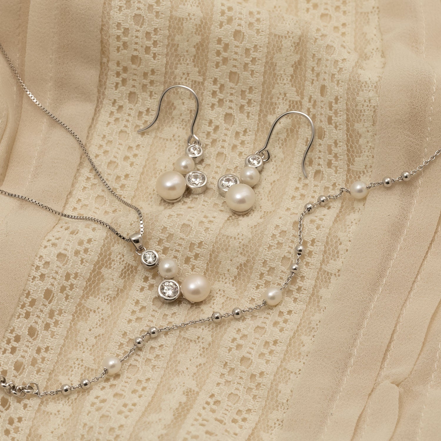 Pearl Cascade Drop Earrings