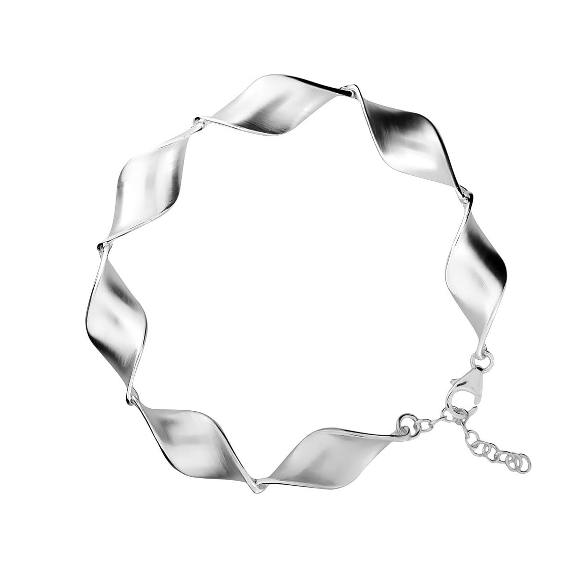 Silver Twisting Link Bracelet