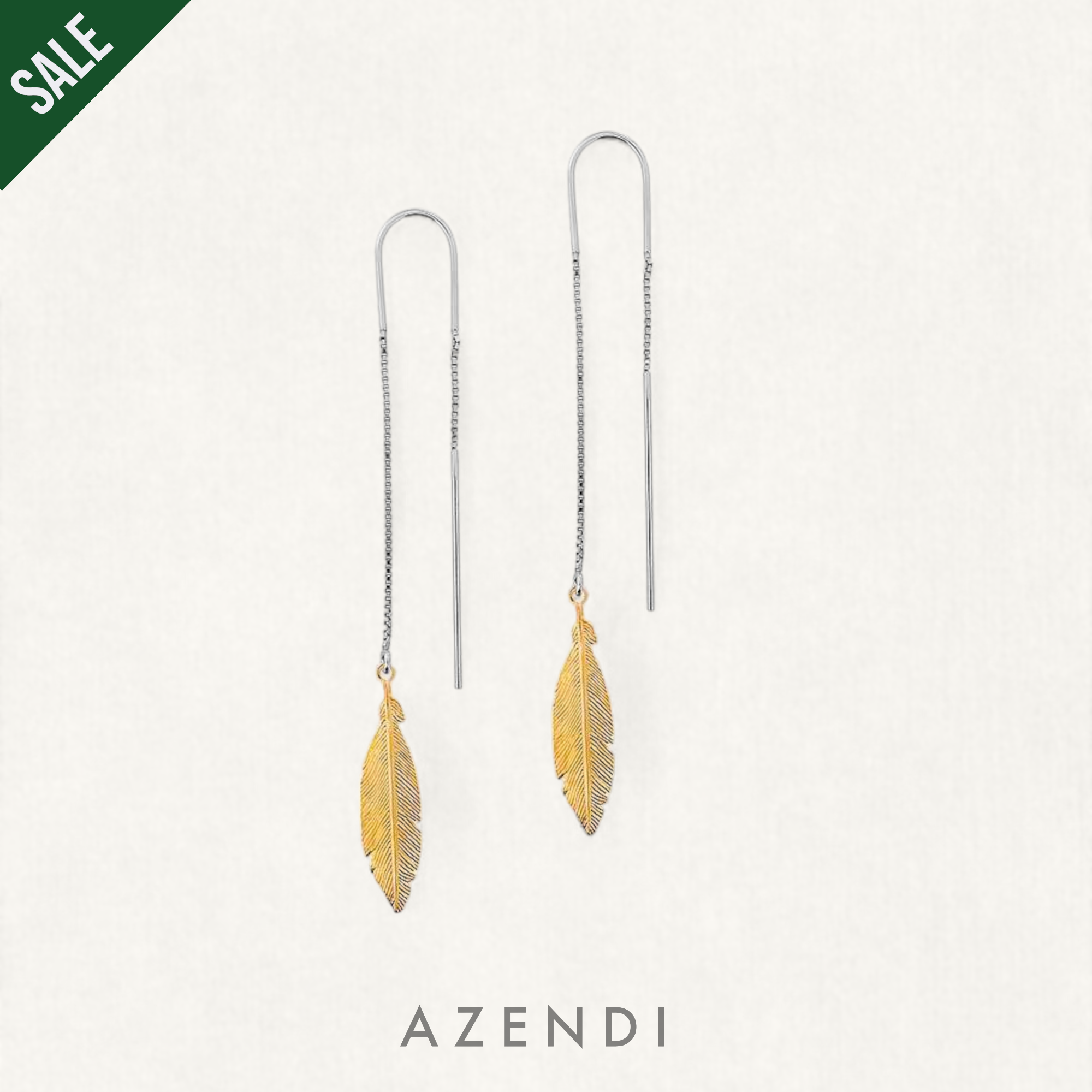 Feather Pull-through Earrings