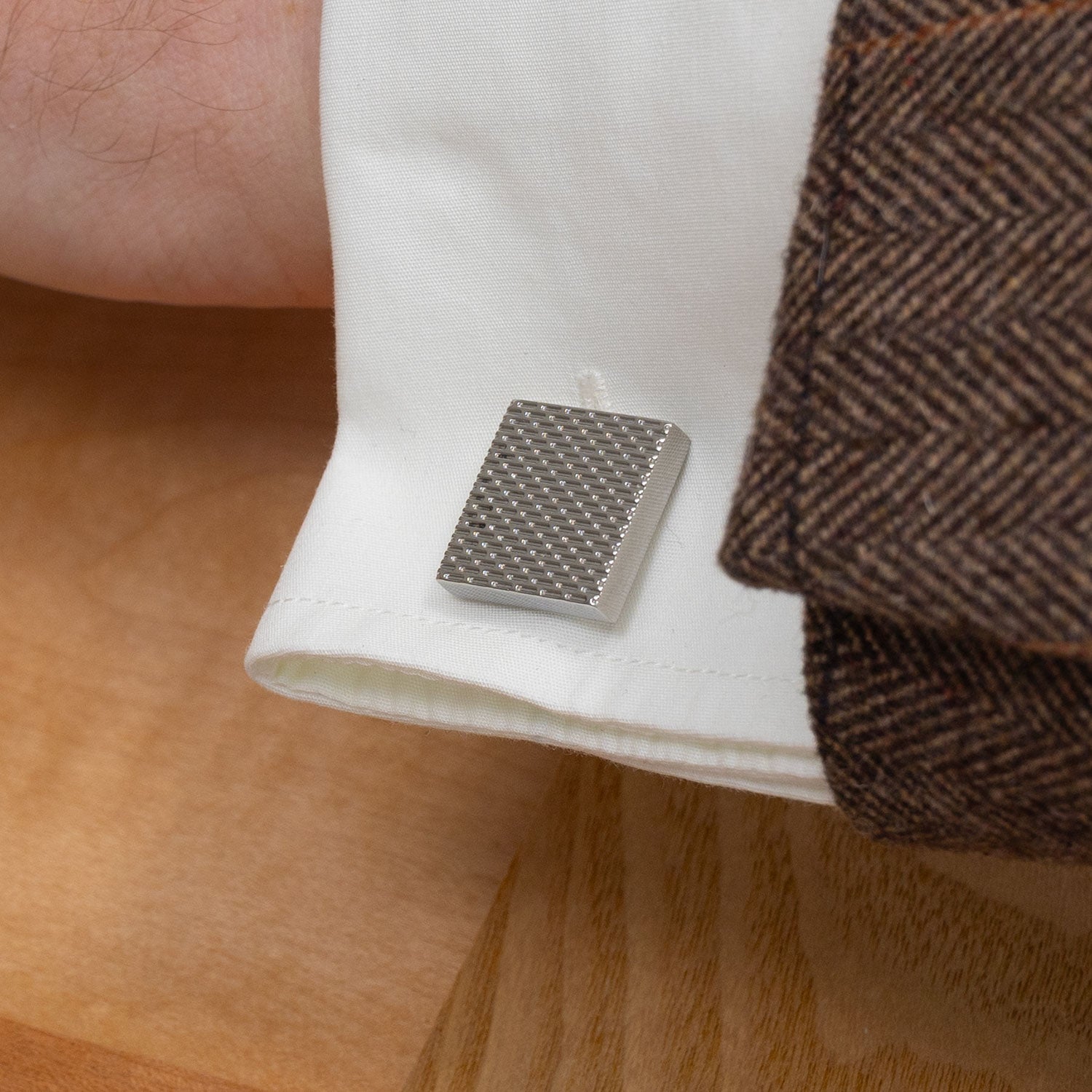 Textured Steel Cufflinks