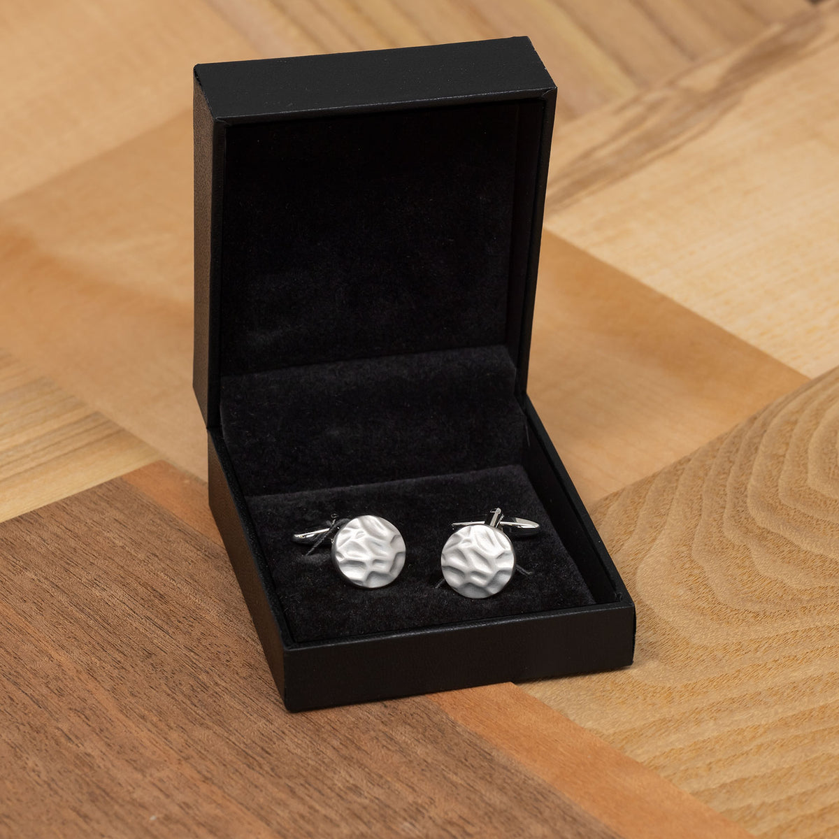 Steel Hammered Cufflinks