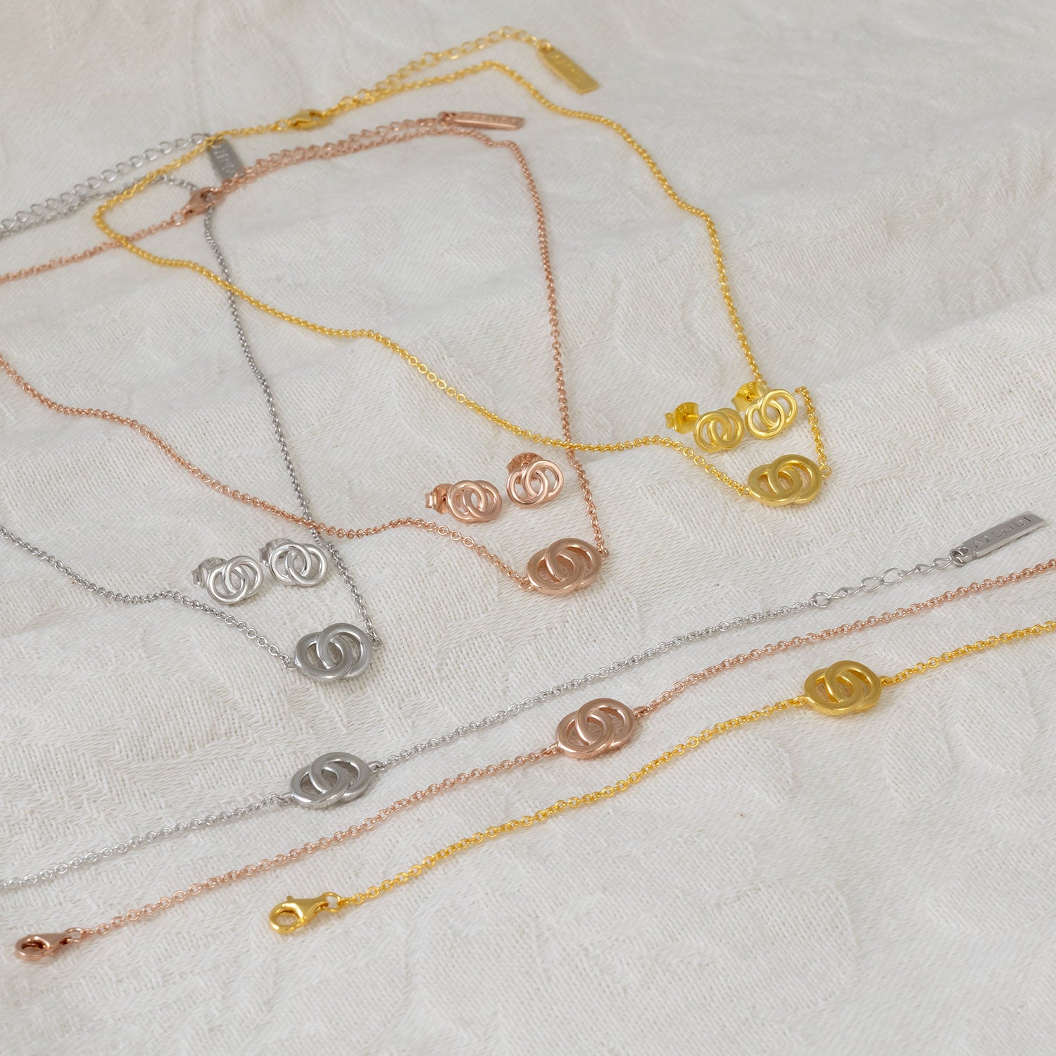 Yellow Gold Vermeil Interlocking Circles Bracelet