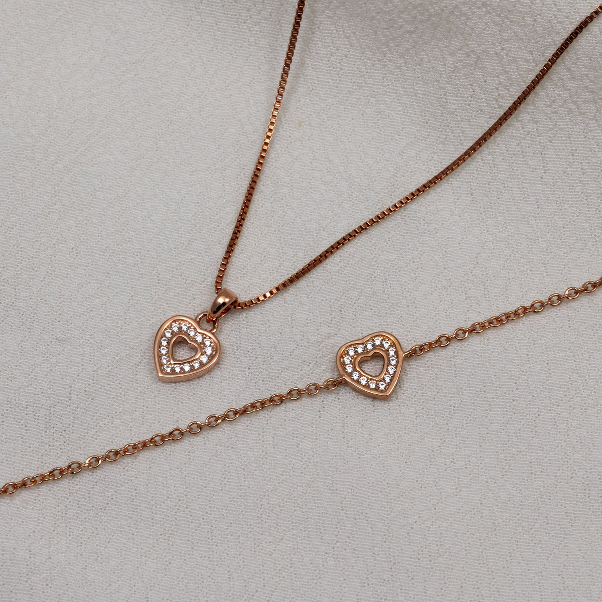 Pavé Open Heart Pendant