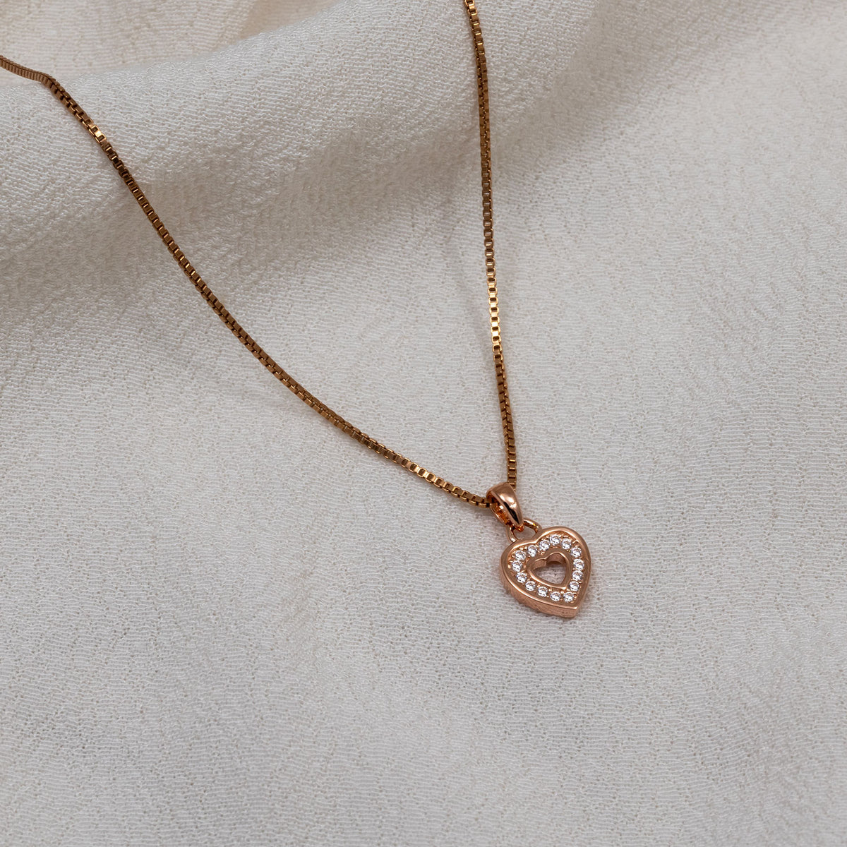 Pavé Open Heart Pendant