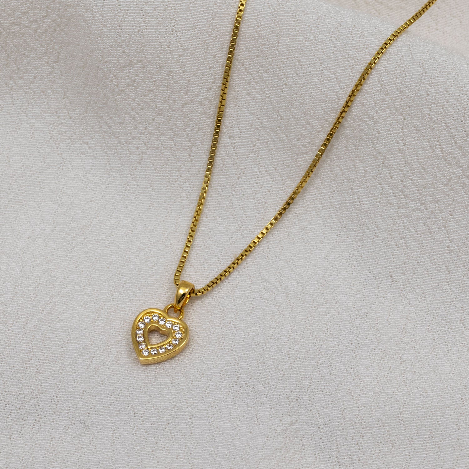 Pavé Open Heart Pendant