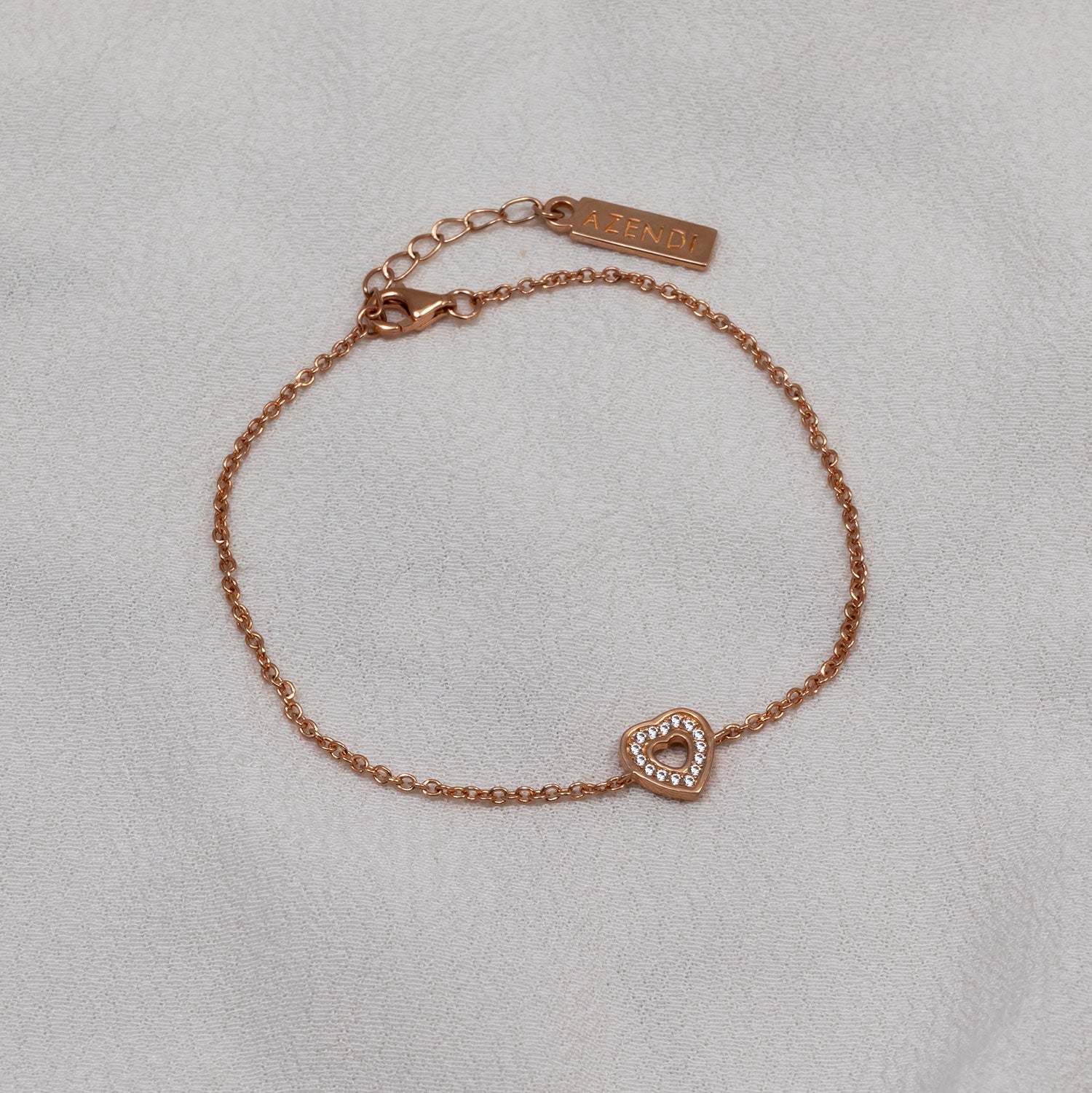 Pavé Open Heart Bracelet