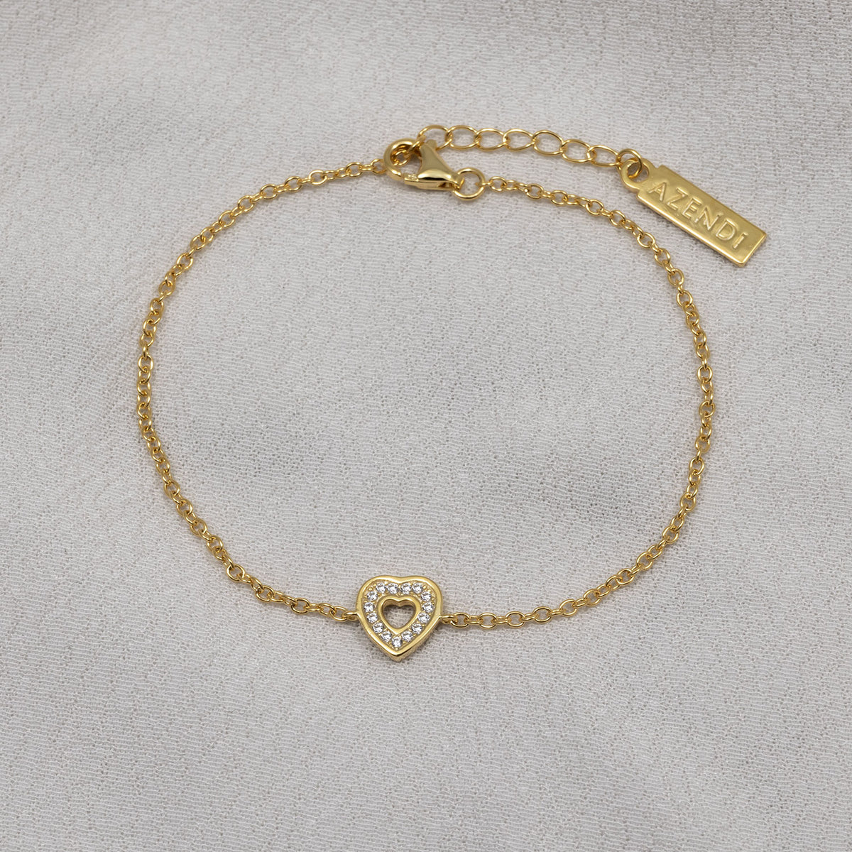 Pavé Open Heart Bracelet