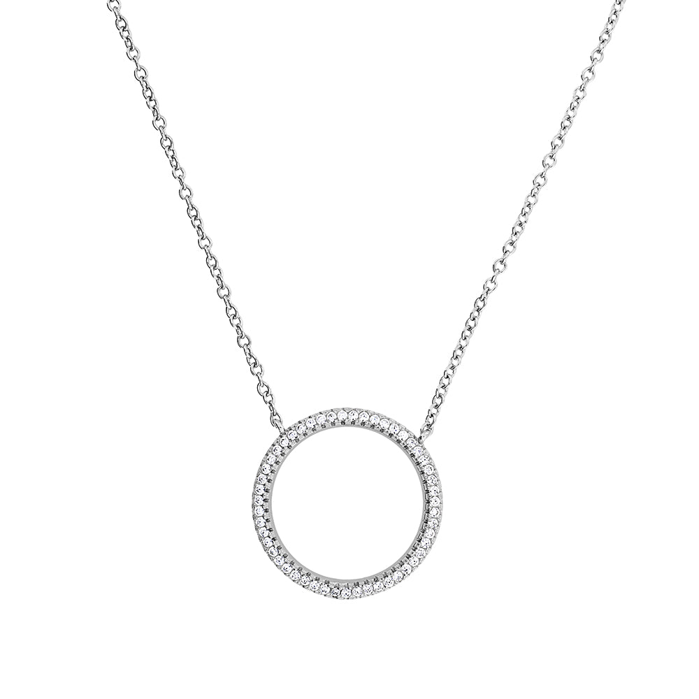 Pavé Open Circle Necklace