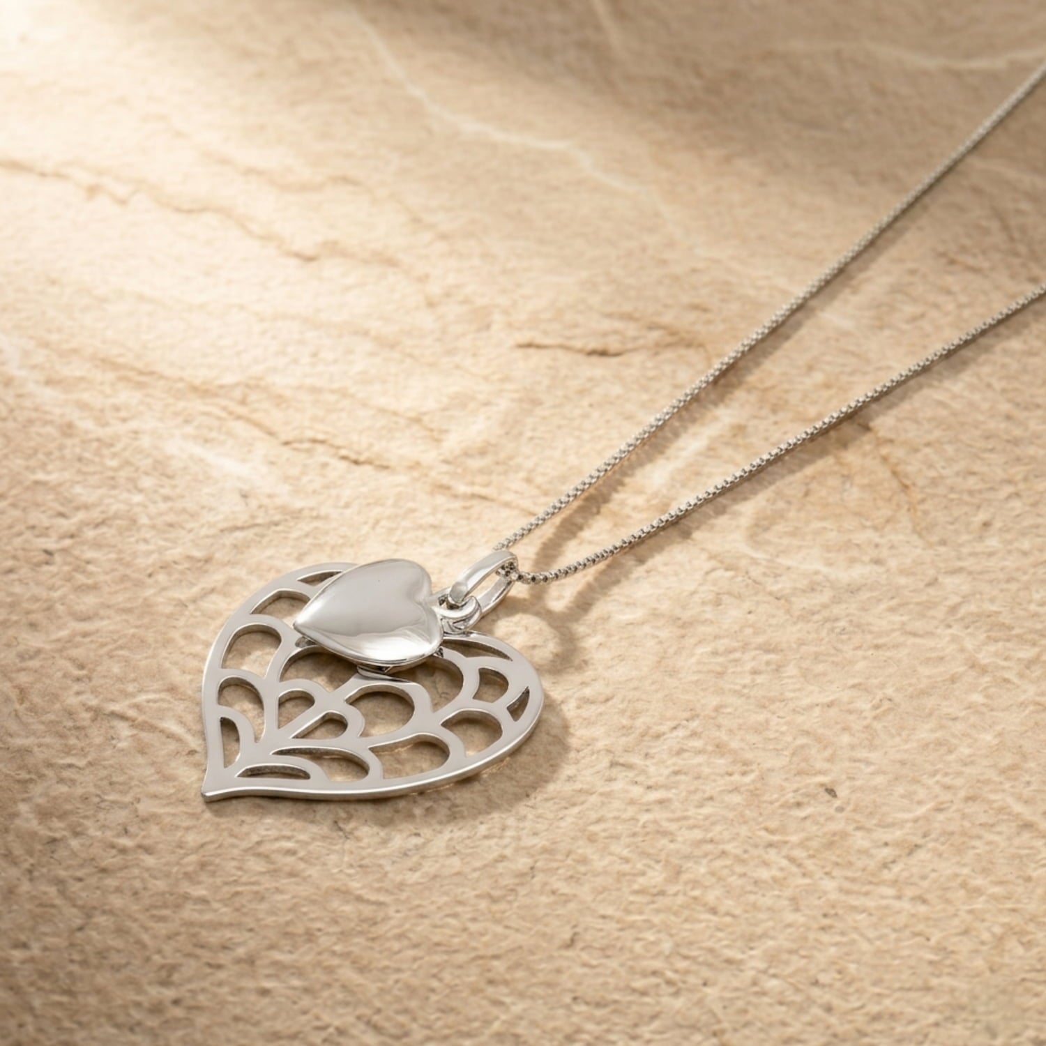 Heart of York Minster Double Heart Necklace