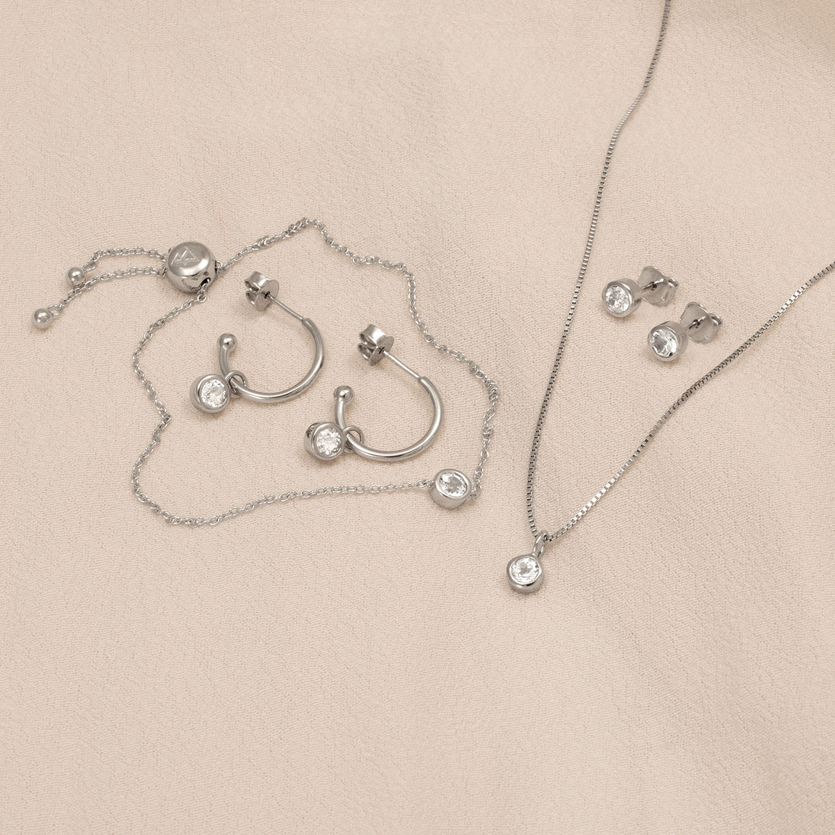 April Birthstone Bracelet - White Topaz