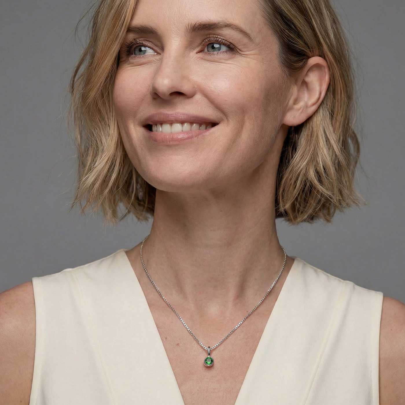 May Birthstone Pendant - Siberian Emerald