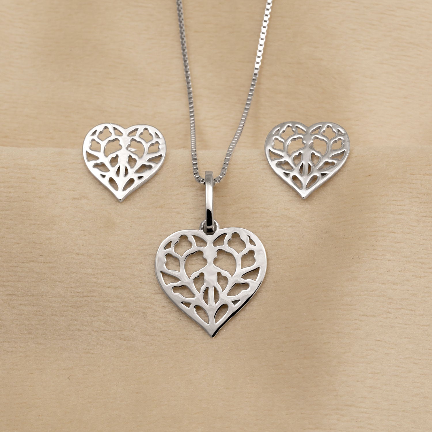 Silver Miniature Heart of Yorkshire Pendant