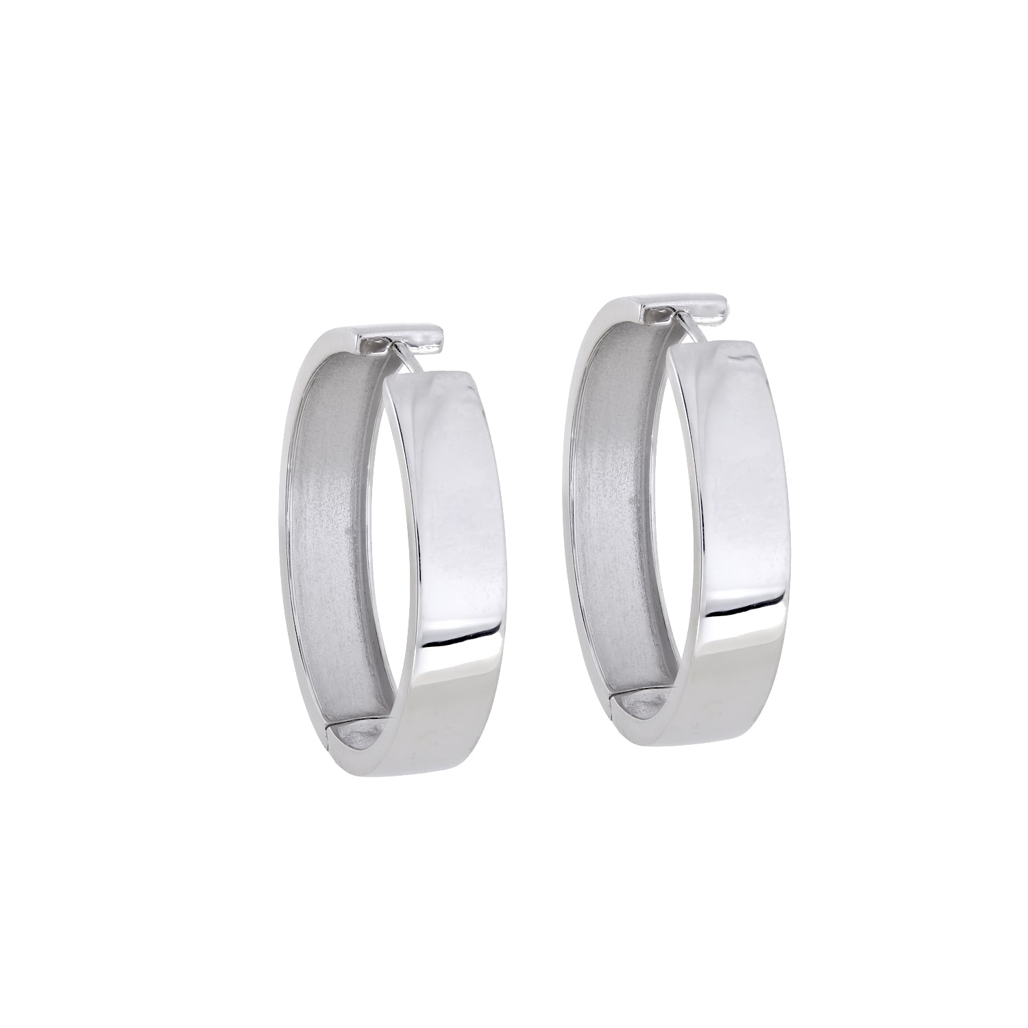 Hinge Hoop Earrings - Large Wide