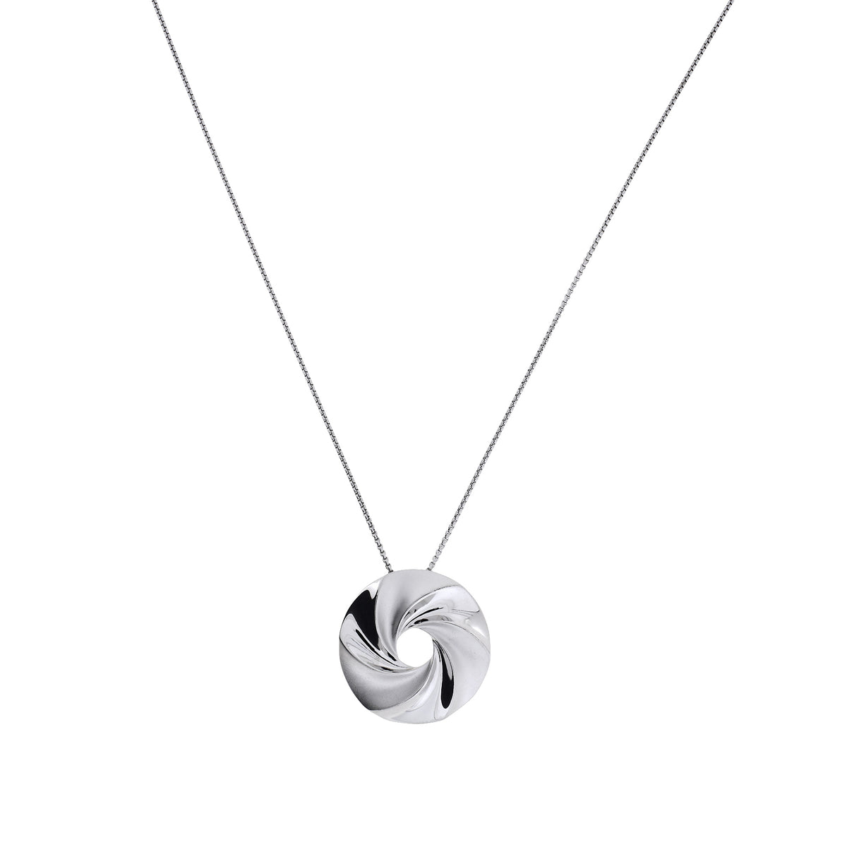 Silver Swirling Whirlpool Pendant