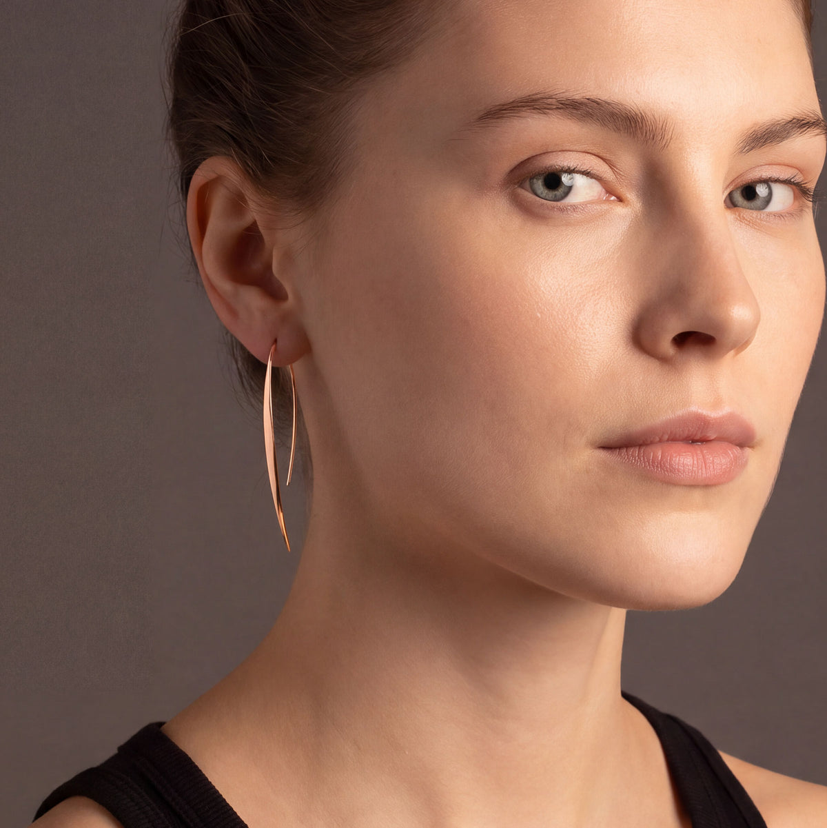 Silver Lance Hook Through Earrings