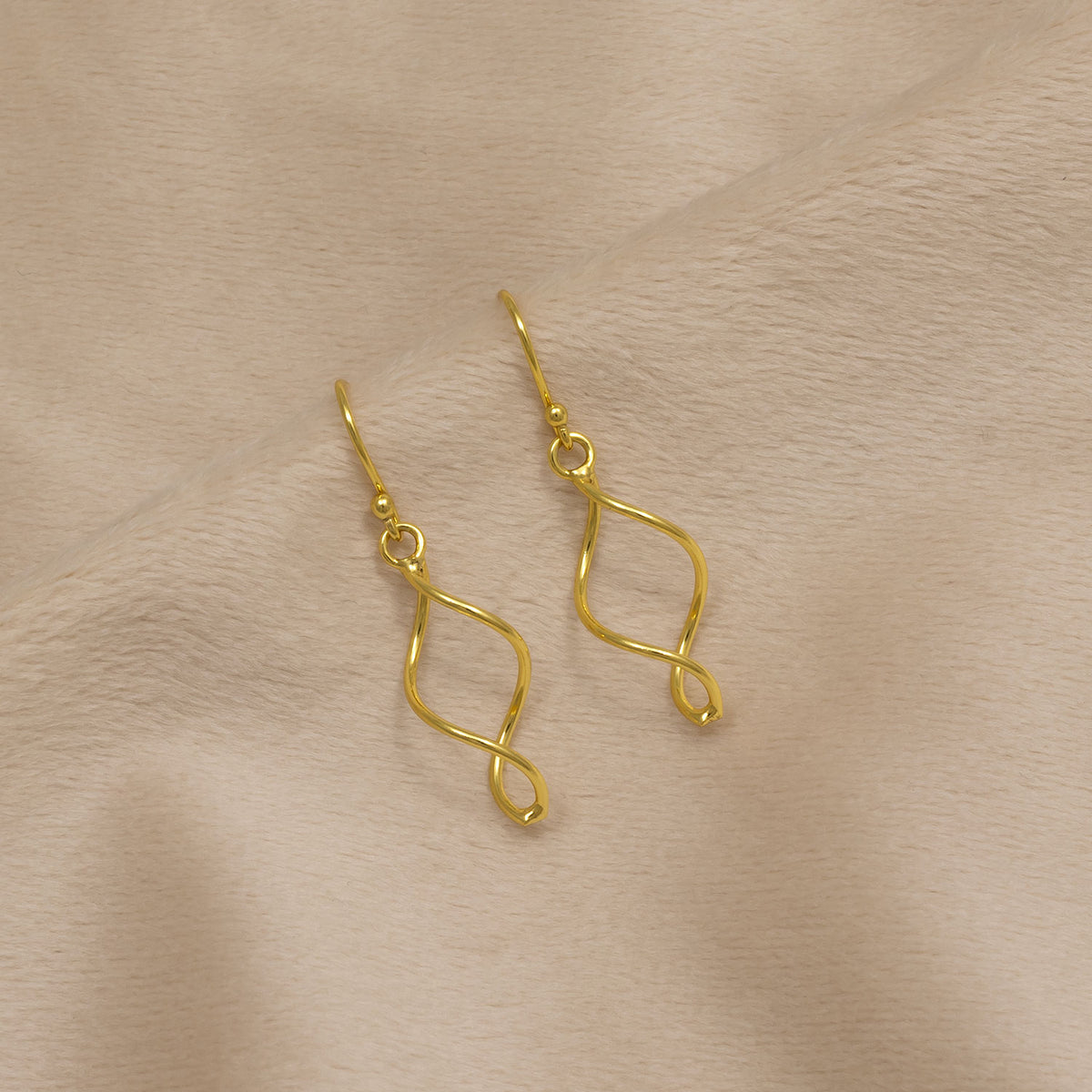 Simple Twist Drop Earring - Yellow Gold Vermeil