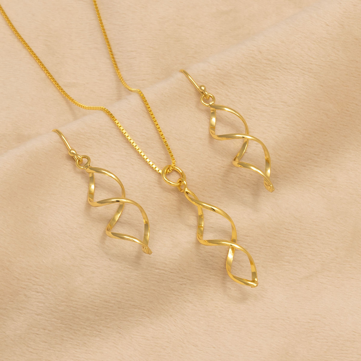 Longer Open Twist Earrings - Yellow Gold Vermeil