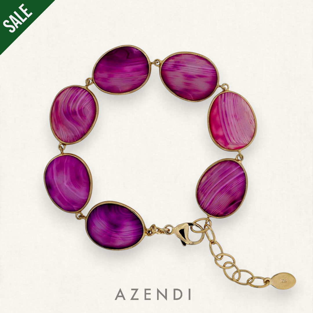 Rose Gold Vermeil Pink Agate Avalon Bracelet