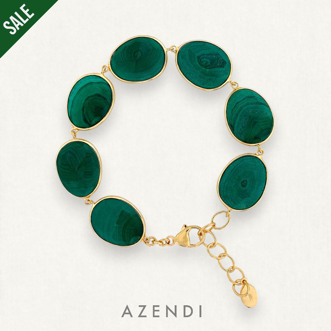 Yellow Gold Vermeil Malachite Avalon Bracelet